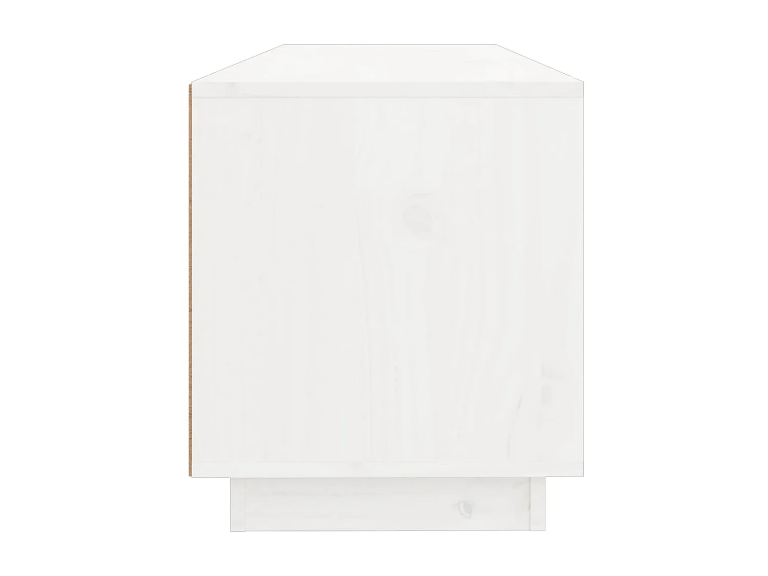 Meuble TV Blanc 100x34x40 cm Bois de pin massif