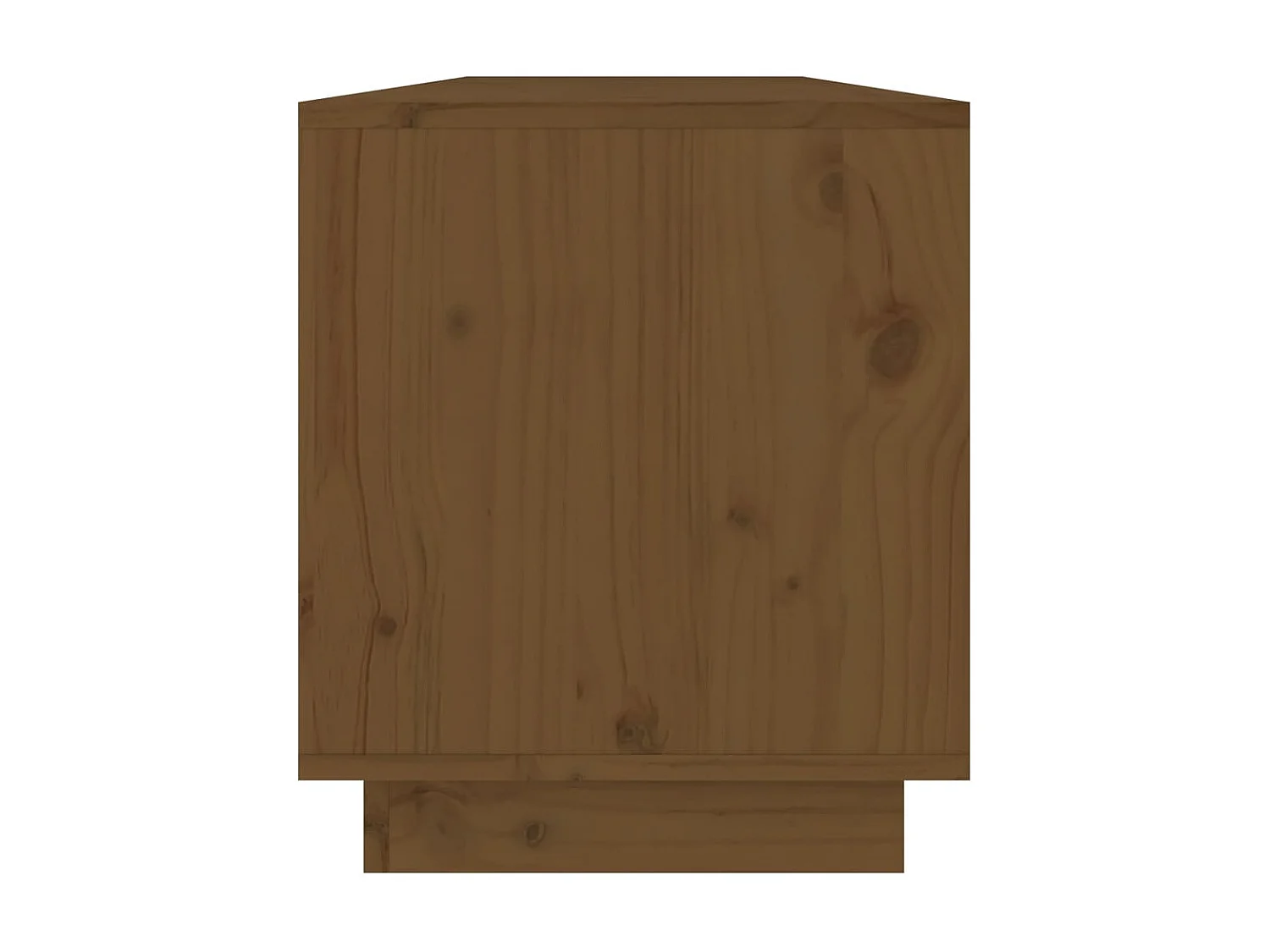 Meuble TV Marron miel 110,5x34x40 cm Bois de pin massif