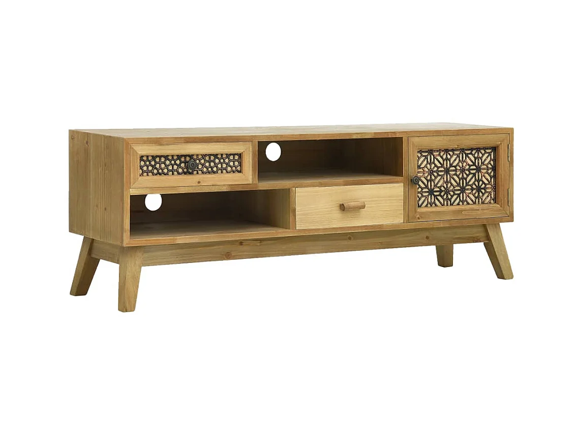 Bruin gesneden tv-meubel 120x30x42 cm hout
