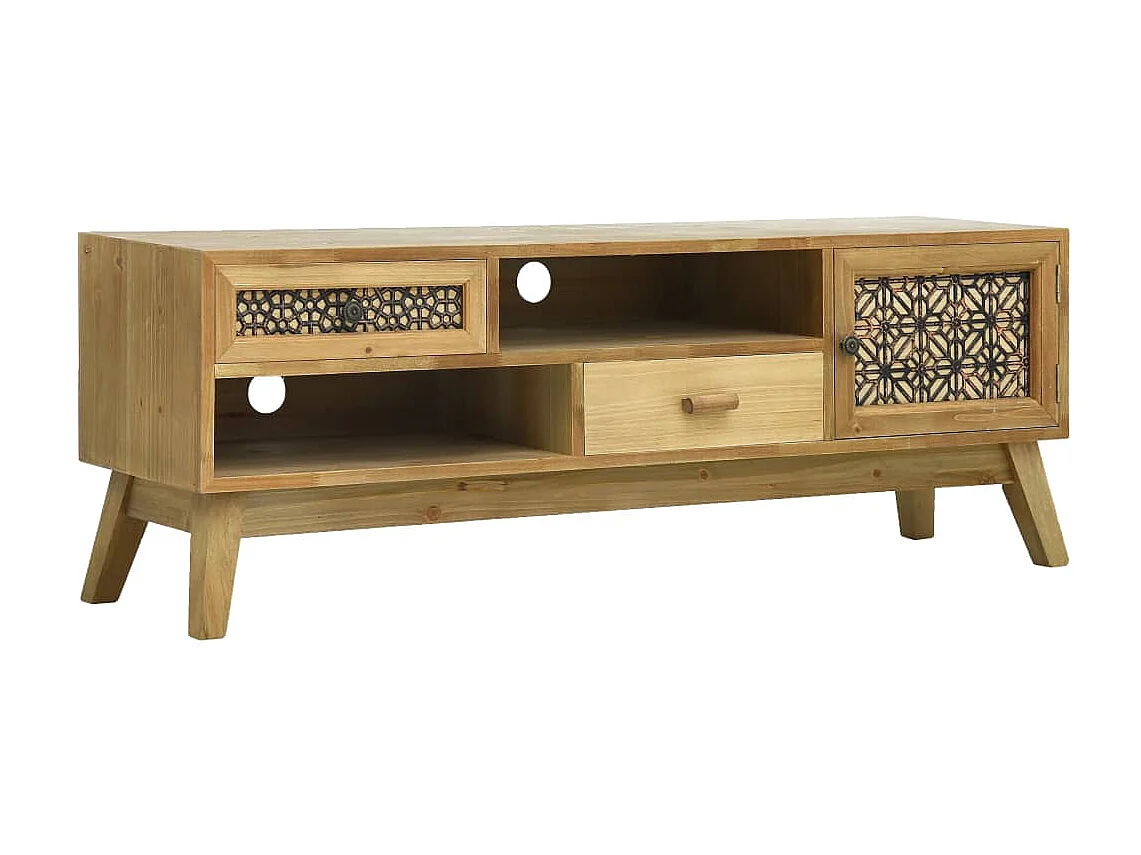Bruin gesneden tv-meubel 120x30x42 cm hout