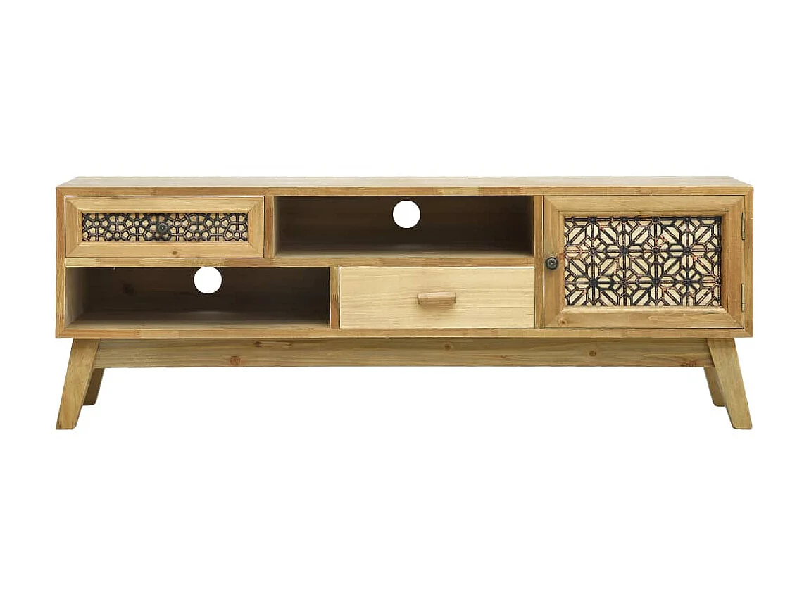 Bruin gesneden tv-meubel 120x30x42 cm hout