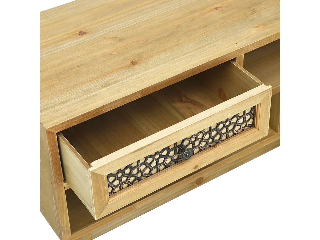 Bruin gesneden tv-meubel 120x30x42 cm hout