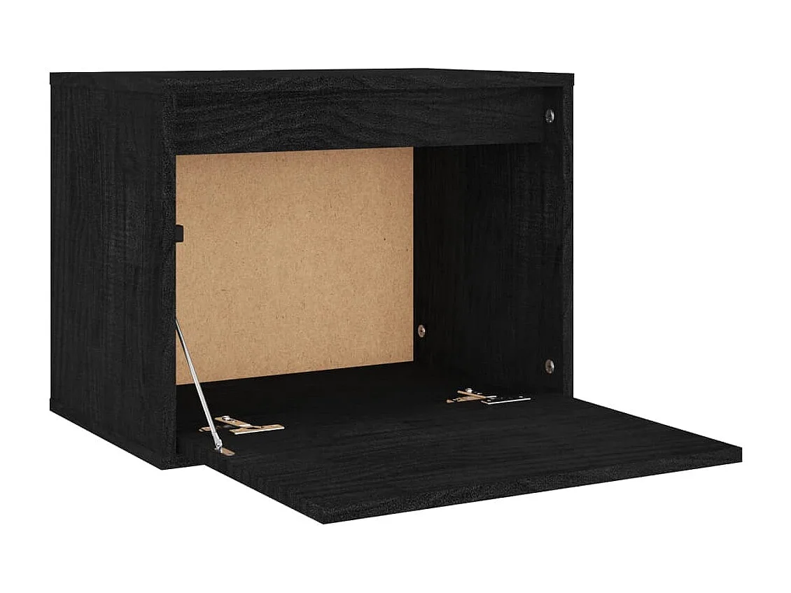 Meubles TV 3 pcs Noir Bois massif de pin