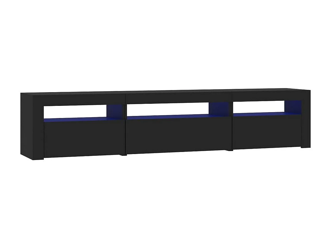 Mobile TV con luci LED Nero 195x35x40 cm