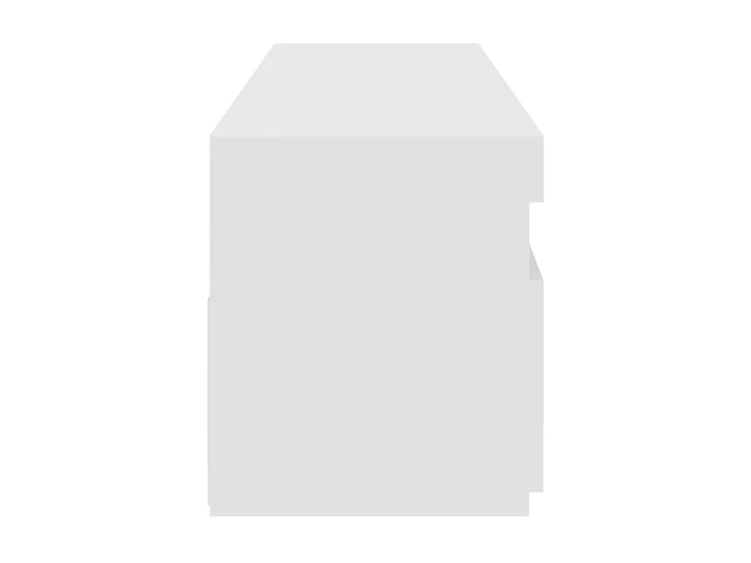 TV-Möbel 2 Stück mit LED-Leuchten, glänzend weiß, 75 x 35 x 40 cm