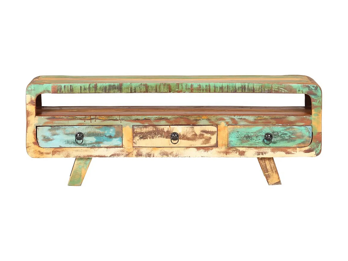 Meuble TV 117x30x41 cm Bois de récupération massif