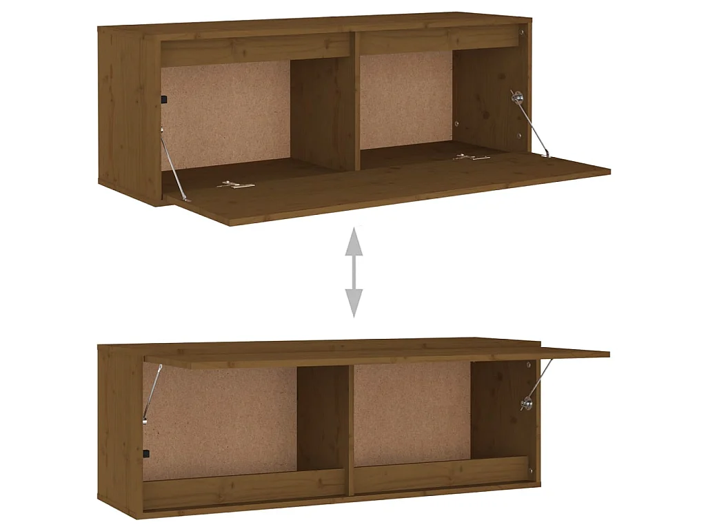 TV-meubel 3 stuks Honingbruin Massief grenenhout