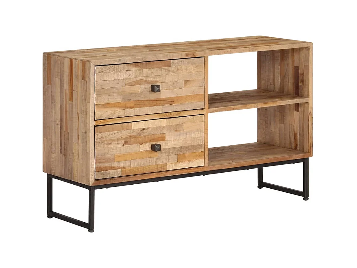 Meuble TV Bois de teck recyclé 90 x 30 x 55 cm