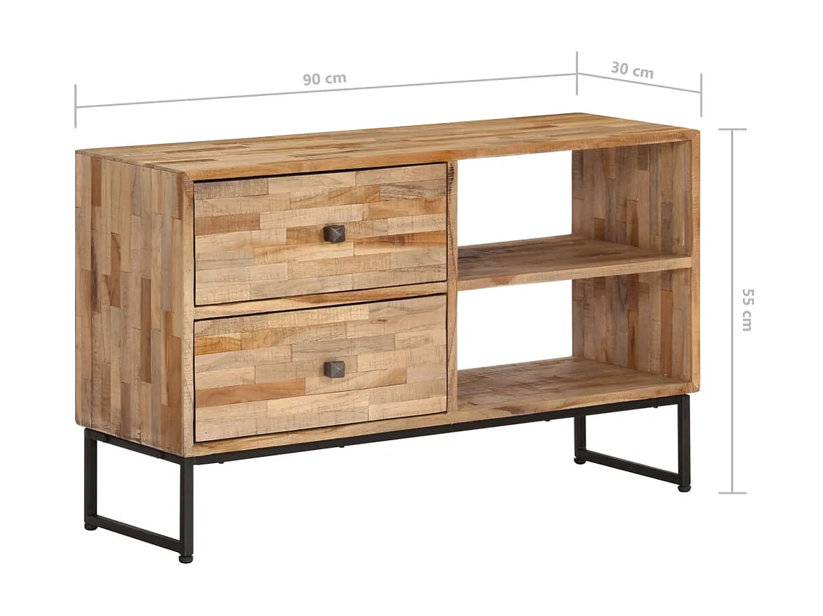 Mobile TV Legno di teak riciclato 90 x 30 x 55 cm