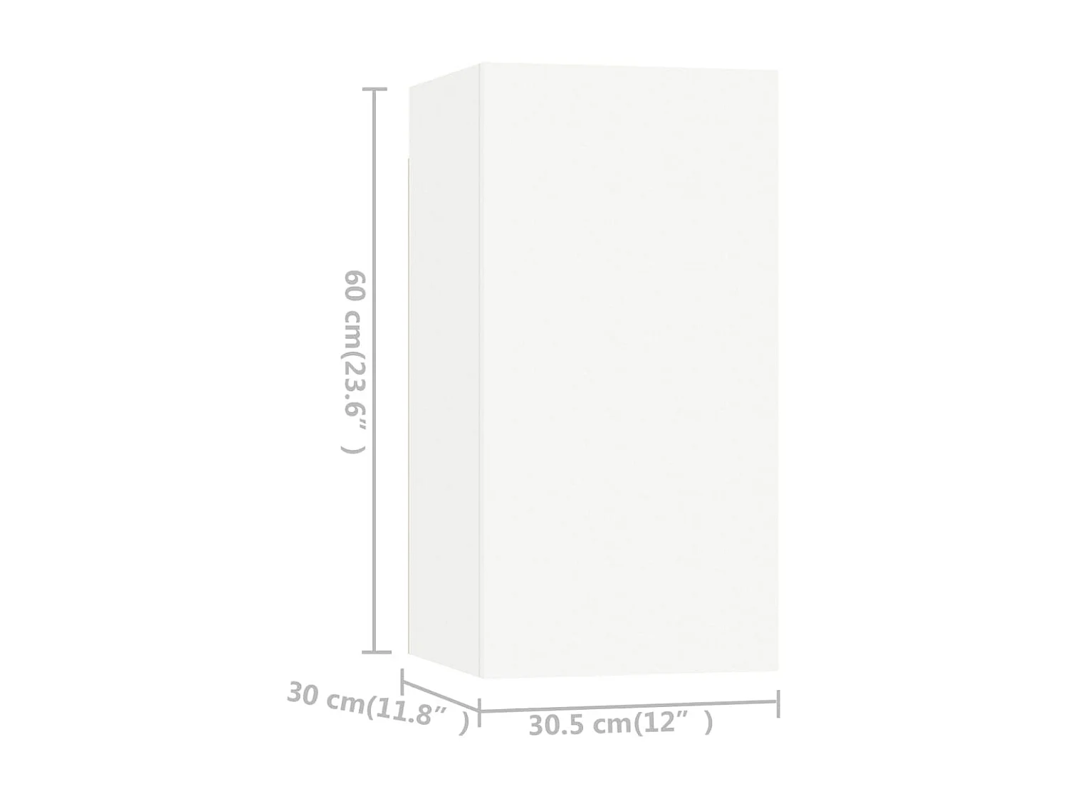 Set mobile TV 6 pezzi in truciolare bianco