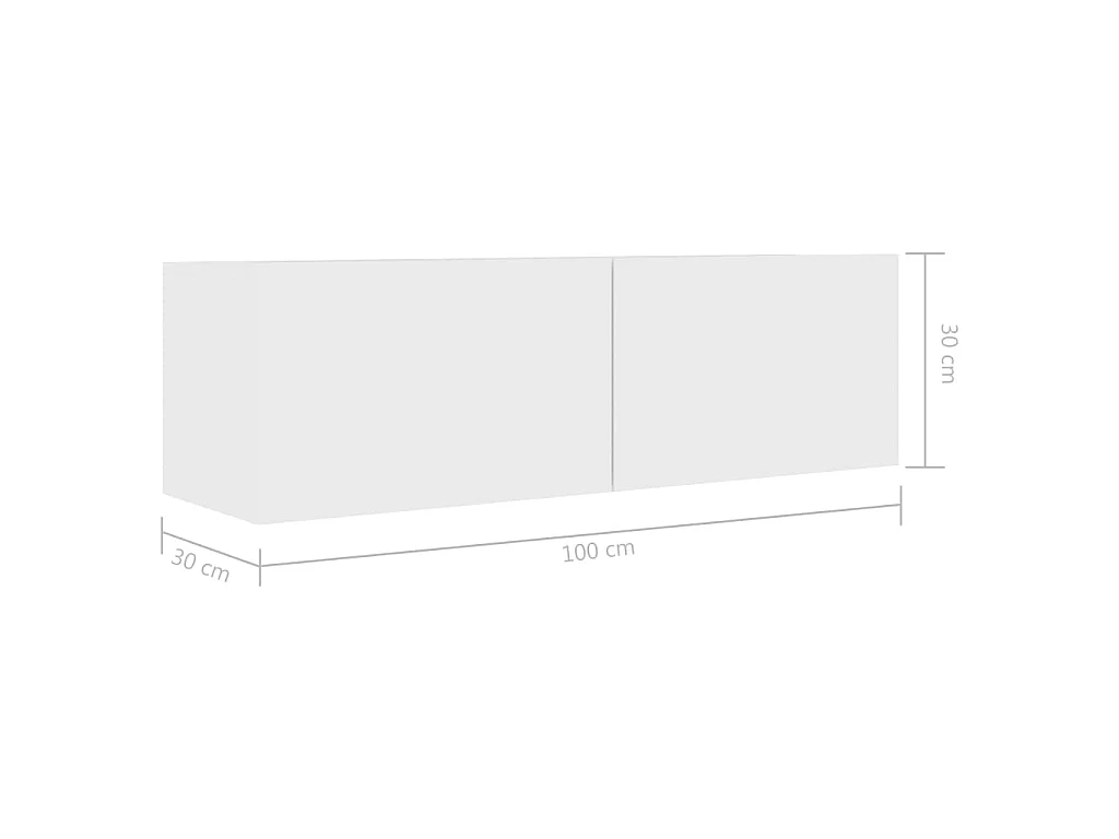 Ensemble de meuble TV 8 pcs Blanc Aggloméré