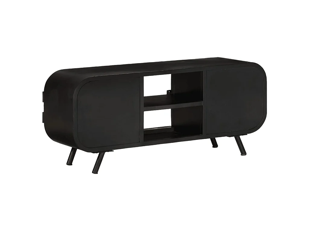 Meuble TV 110x30x45 cm Bois de manguier brut