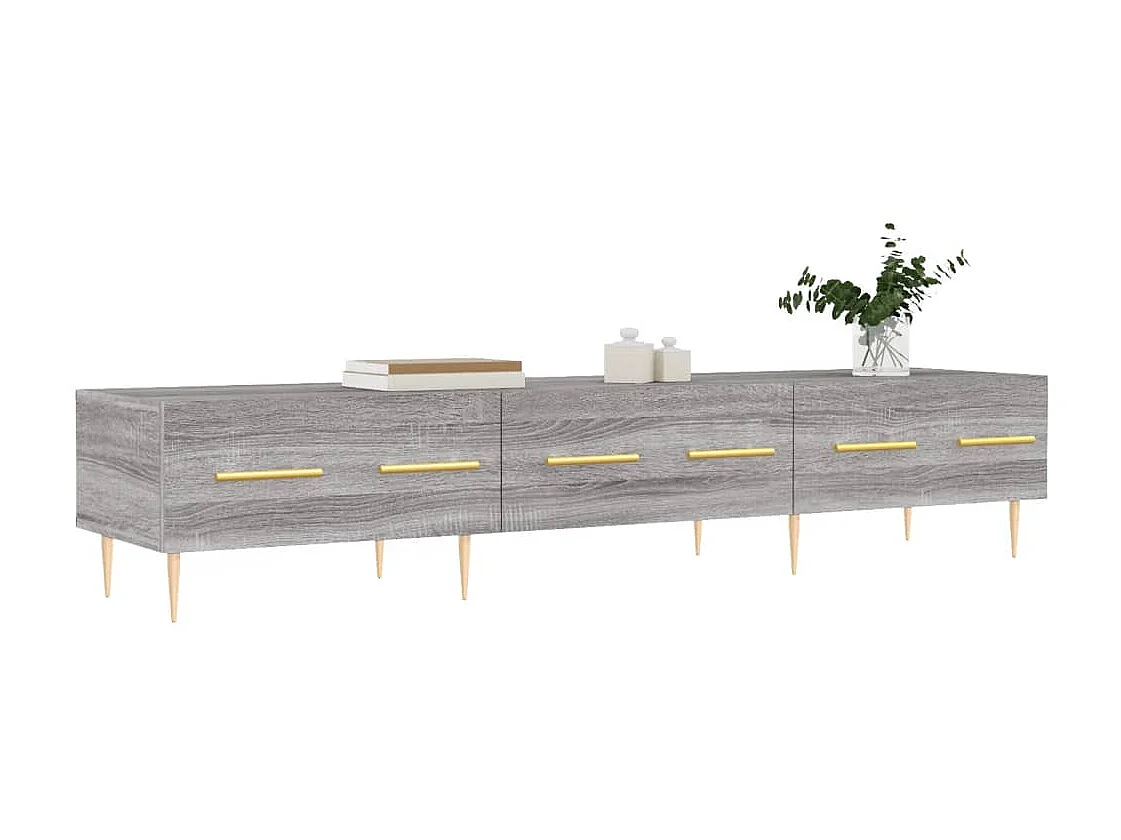 Meuble TV sonoma gris 150x36x30 cm bois d'ingénierie