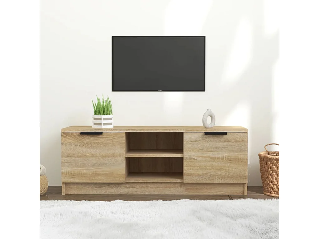Meuble TV Chêne sonoma 102x35x36,5 cm Bois d'ingénierie