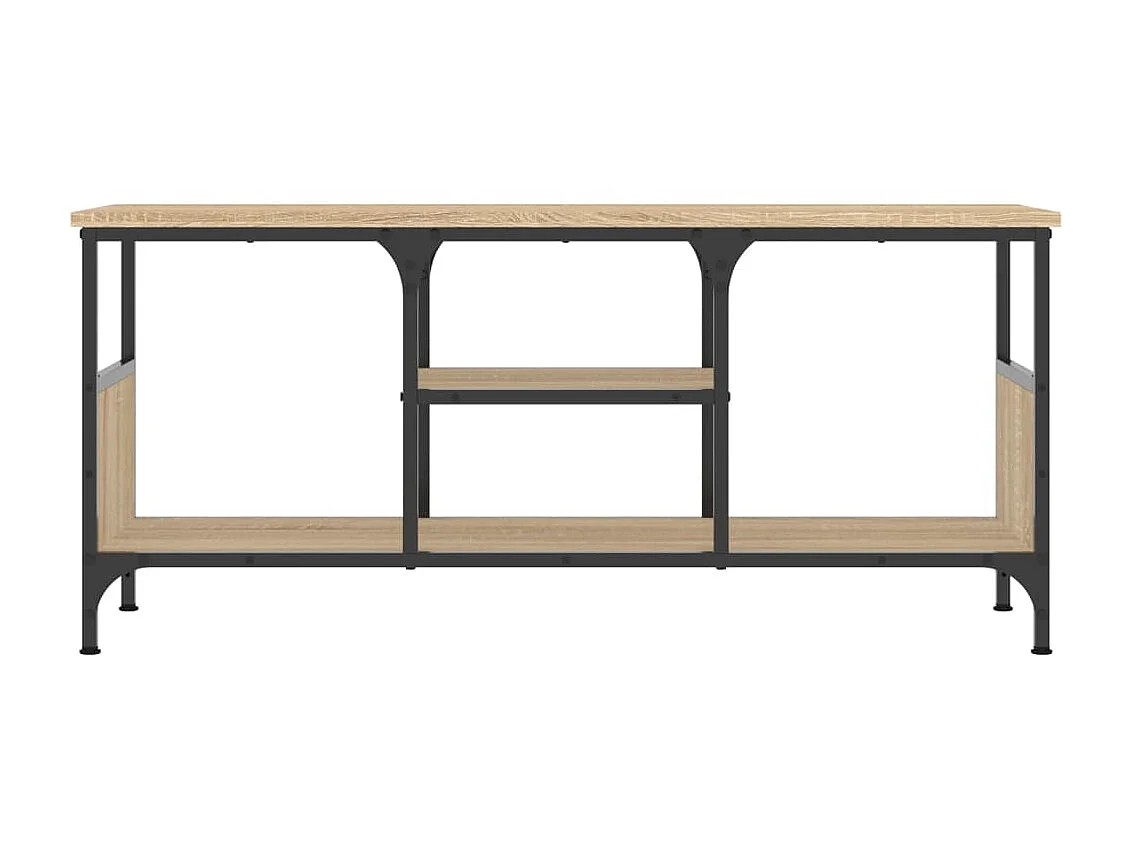 Mobile TV rovere Sonoma 100x35x45 cm derivati del legno e ferro