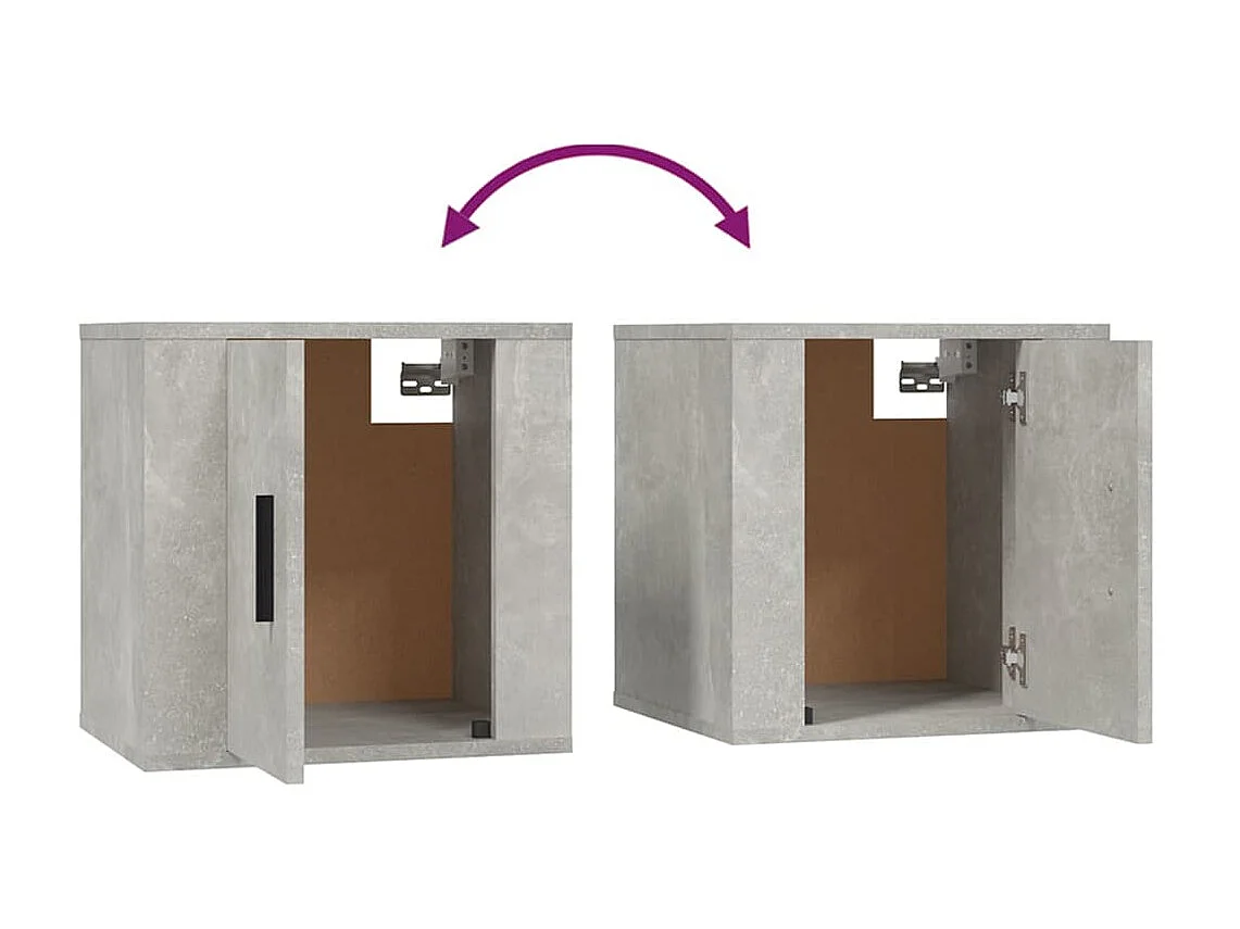Juego de soporte para TV de madera de ingeniería gris hormigón de 2 piezas