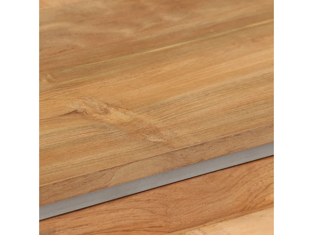 TV-meubel Gerecycled teak en staal 120 x 30 x 40 cm