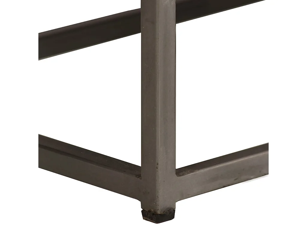 TV-meubel Gerecycled teak en staal 120 x 30 x 40 cm