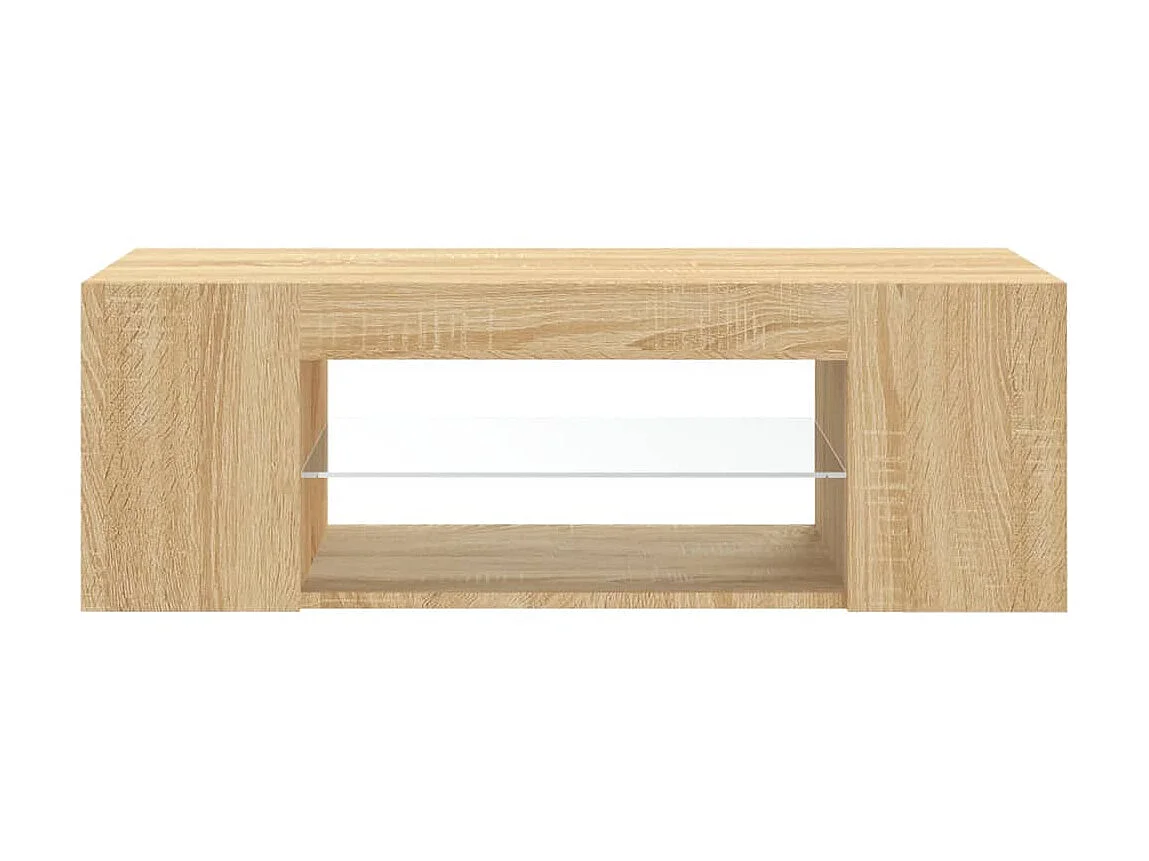 Meuble TV avec lumières LED chêne sonoma 90x39x30 cm