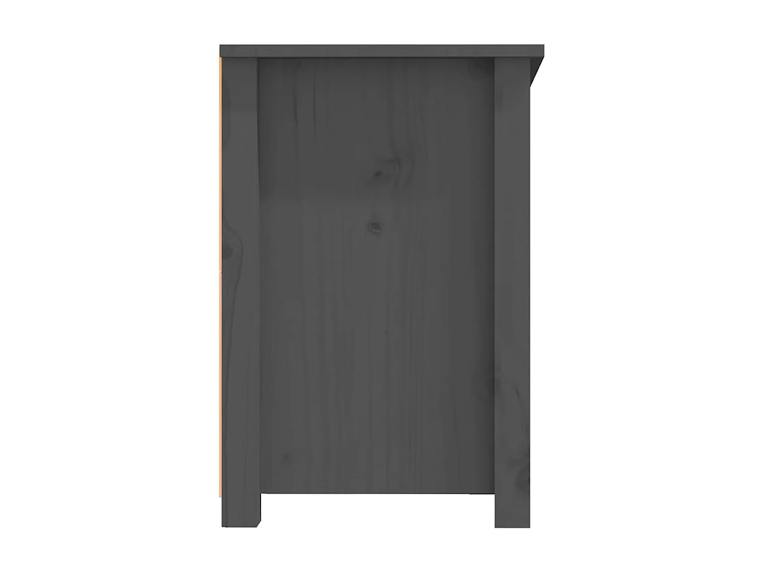 Meuble TV Gris 114x35x52 cm Bois de pin massif