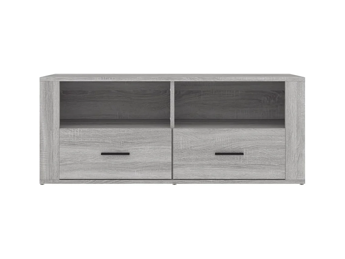 Sonoma grijs tv-meubel 100x35x40 cm Bewerkt hout