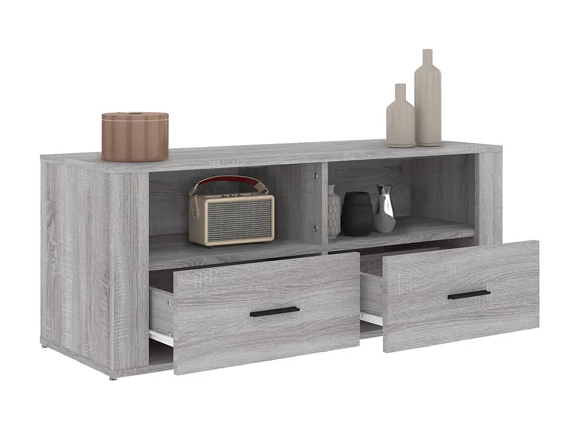 Meuble TV Sonoma gris 100x35x40 cm Bois d'ingénierie