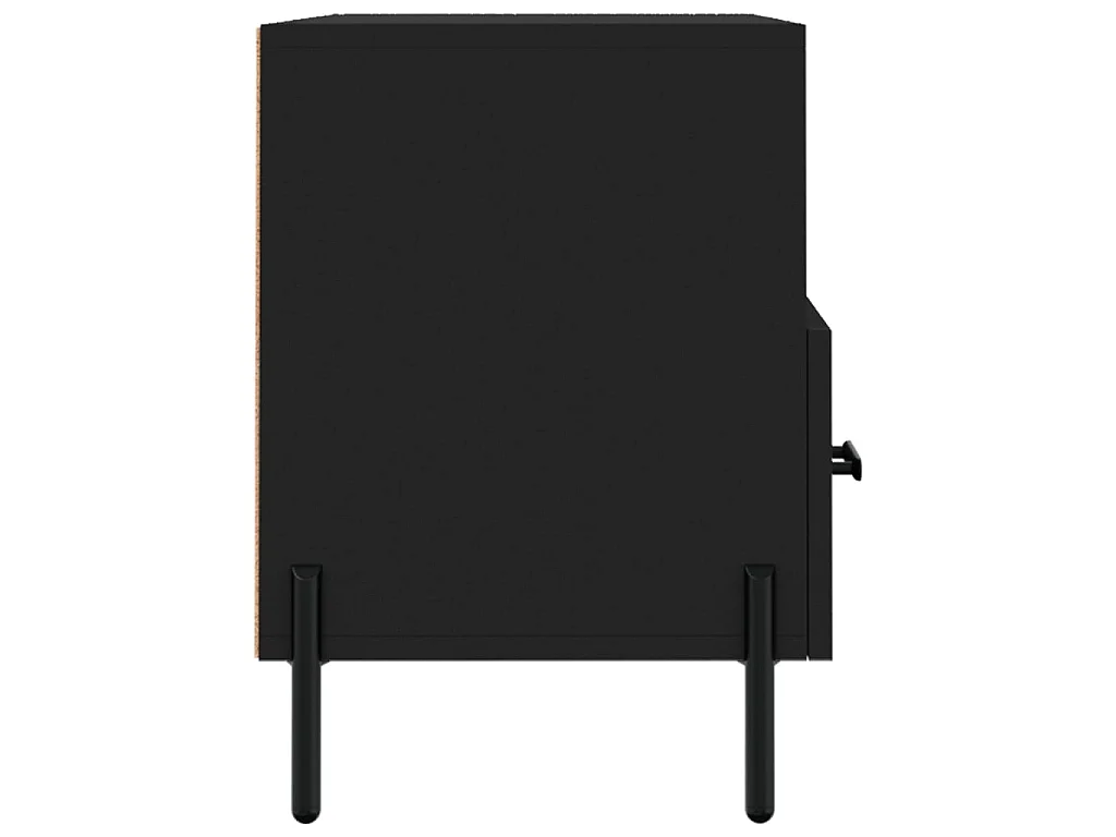 Schwarzer TV-Schrank 80x36x50 cm Holzwerkstoff