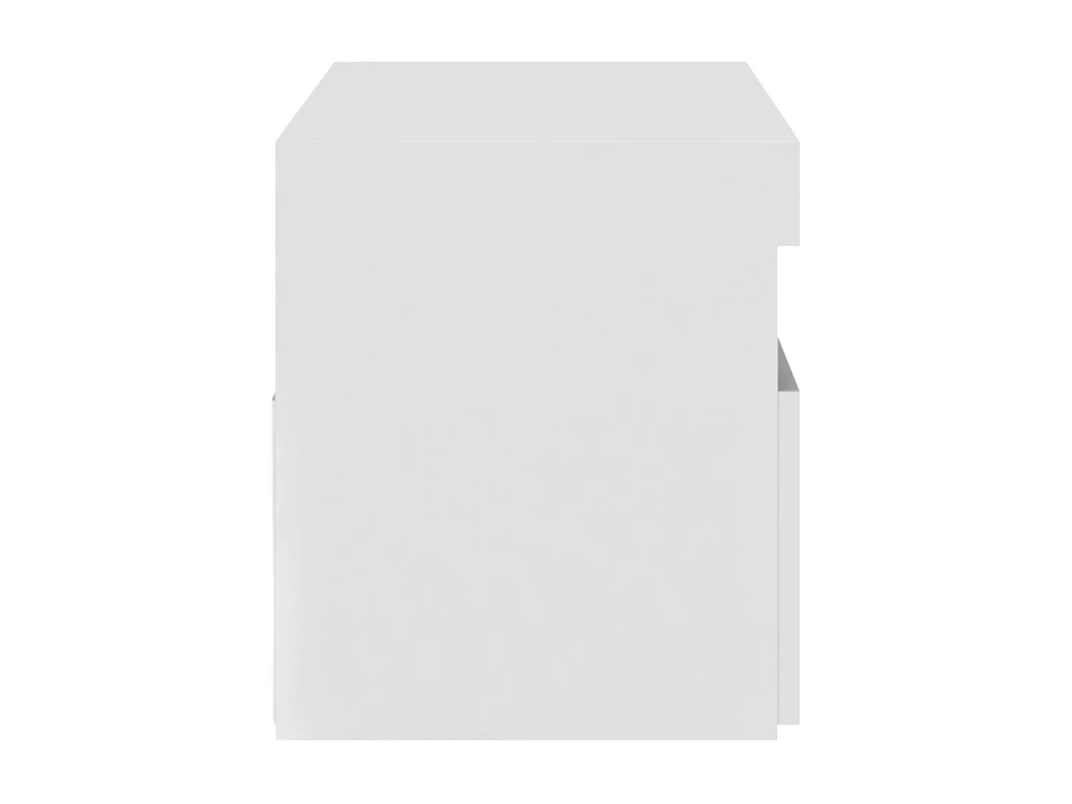 Mueble TV con luces LED Blanco brillo 75x35x40 cm