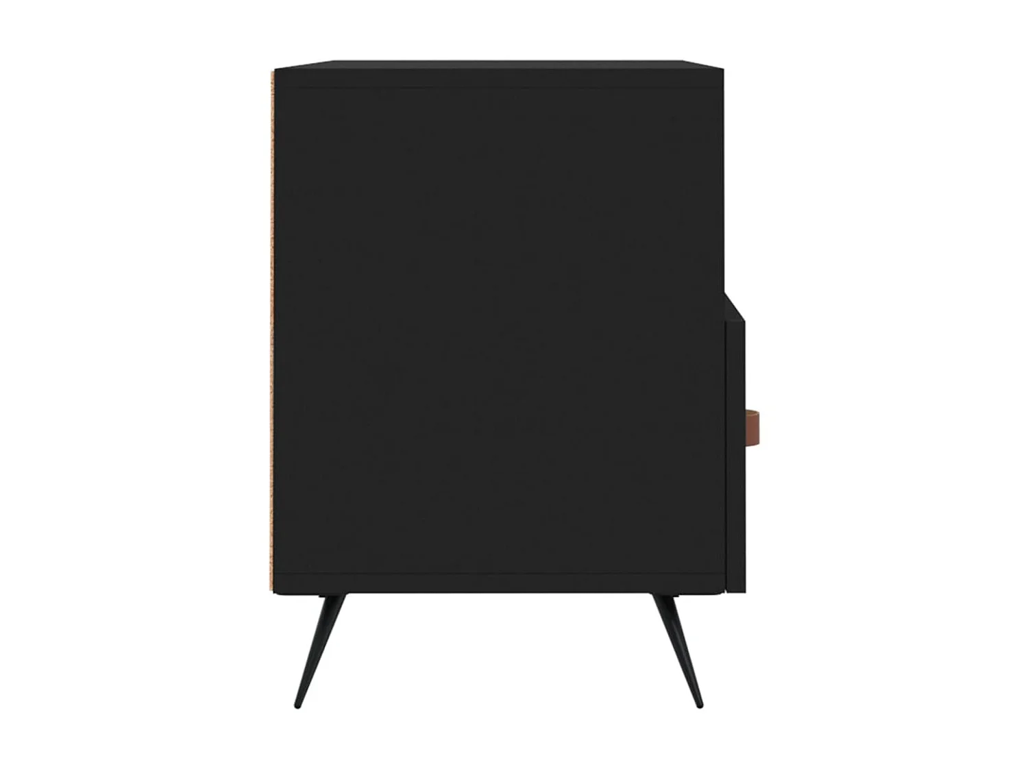 Schwarzer TV-Schrank 80x36x50 cm Holzwerkstoff