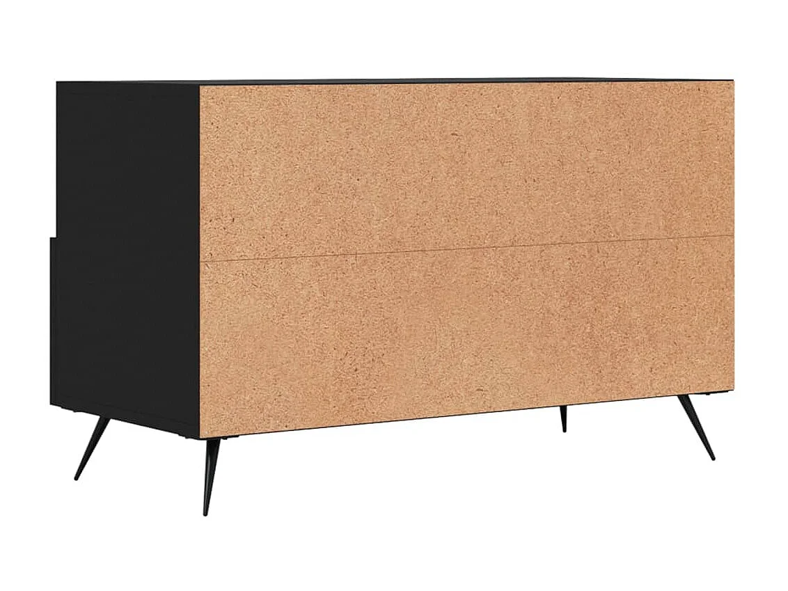 Schwarzer TV-Schrank 80x36x50 cm Holzwerkstoff