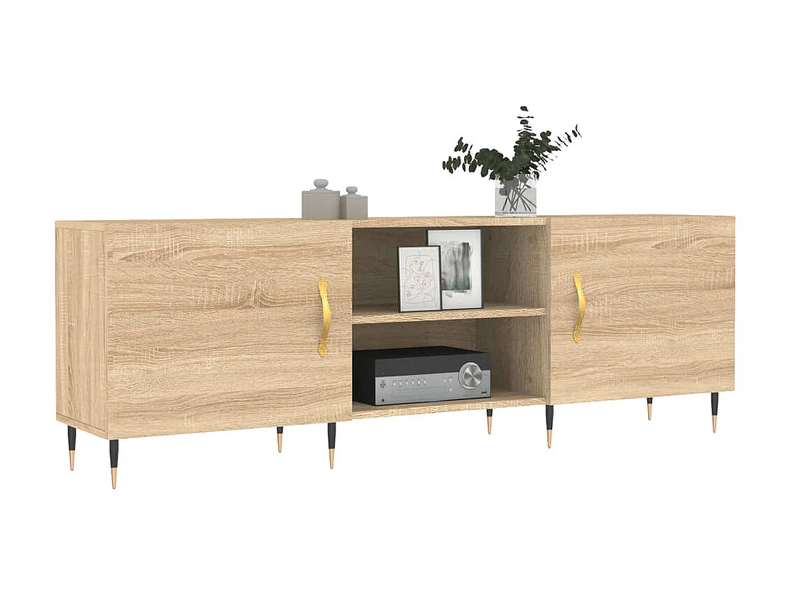 Mueble TV roble Sonoma 150x30x50 cm madera contrachapada