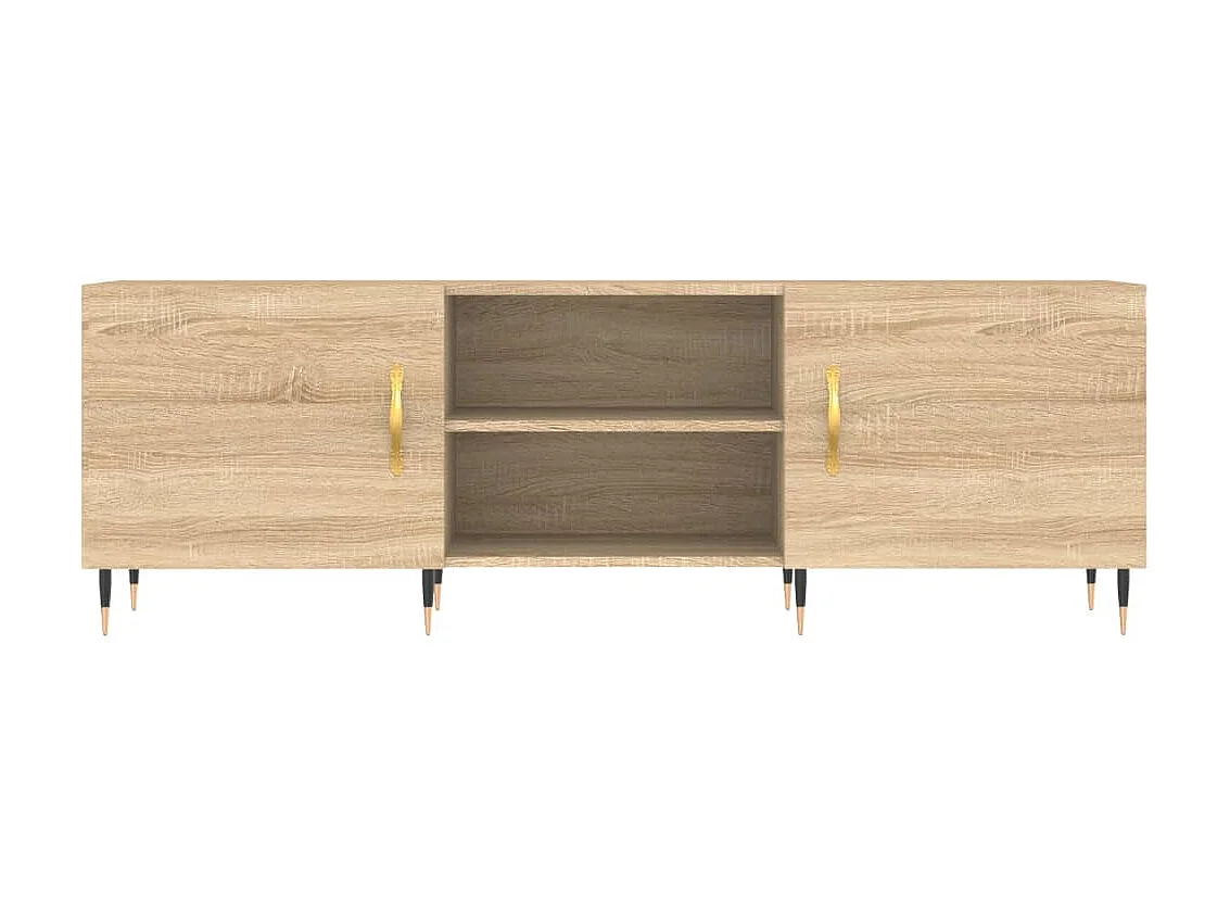 Mueble TV roble Sonoma 150x30x50 cm madera contrachapada