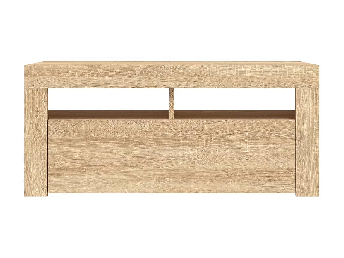 Mobile TV con luci LED rovere sonoma 90x35x40 cm