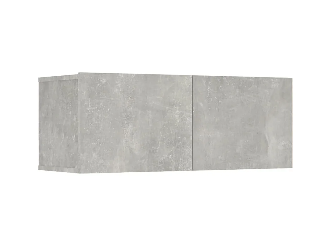 Ensemble de meubles TV 8 pcs Gris béton Bois d'ingénierie