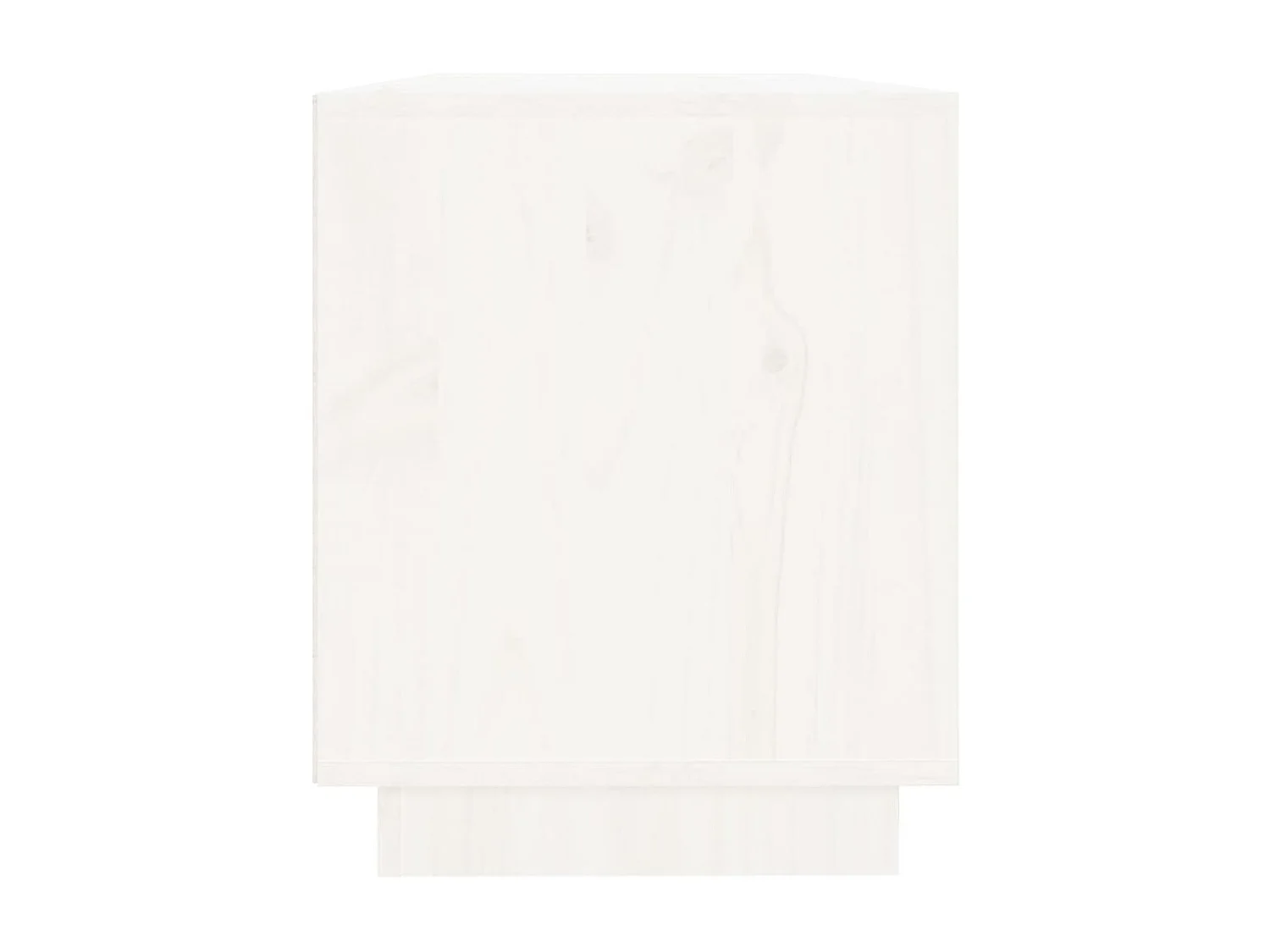 Móvel de TV branco 110,5x35x44 cm Madeira maciça de pinho