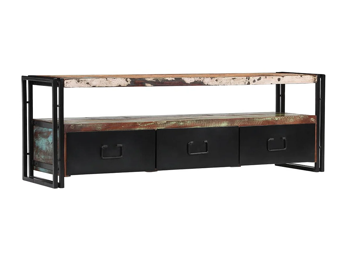 Meuble TV Bois de récupération massif 120 x 30 x 40 cm