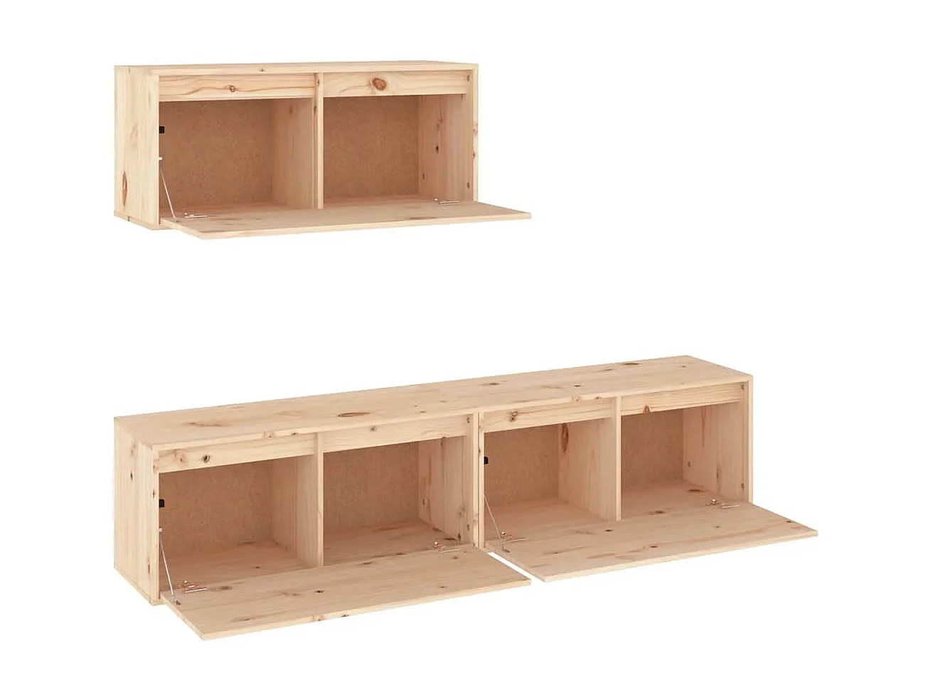 TV-meubel 3 stuks Massief grenenhout