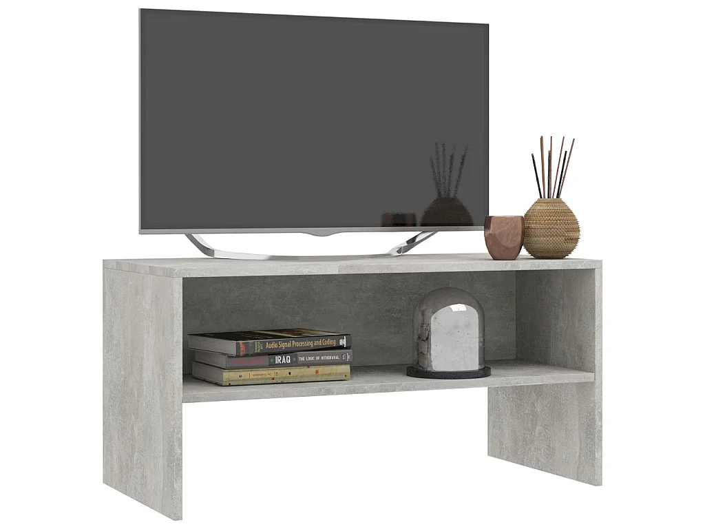 Mueble TV Gris cemento 80 x 40 x 40 cm Aglomerado