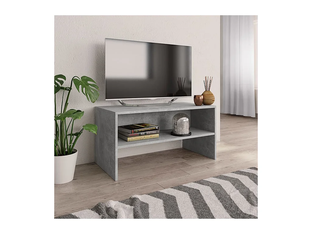 Meuble TV Gris cement 80 x 40 x 40 cm Aggloméré