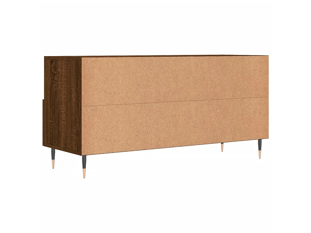 TV-Schrank aus brauner Eiche, 102 x 36 x 50 cm, Holzwerkstoff