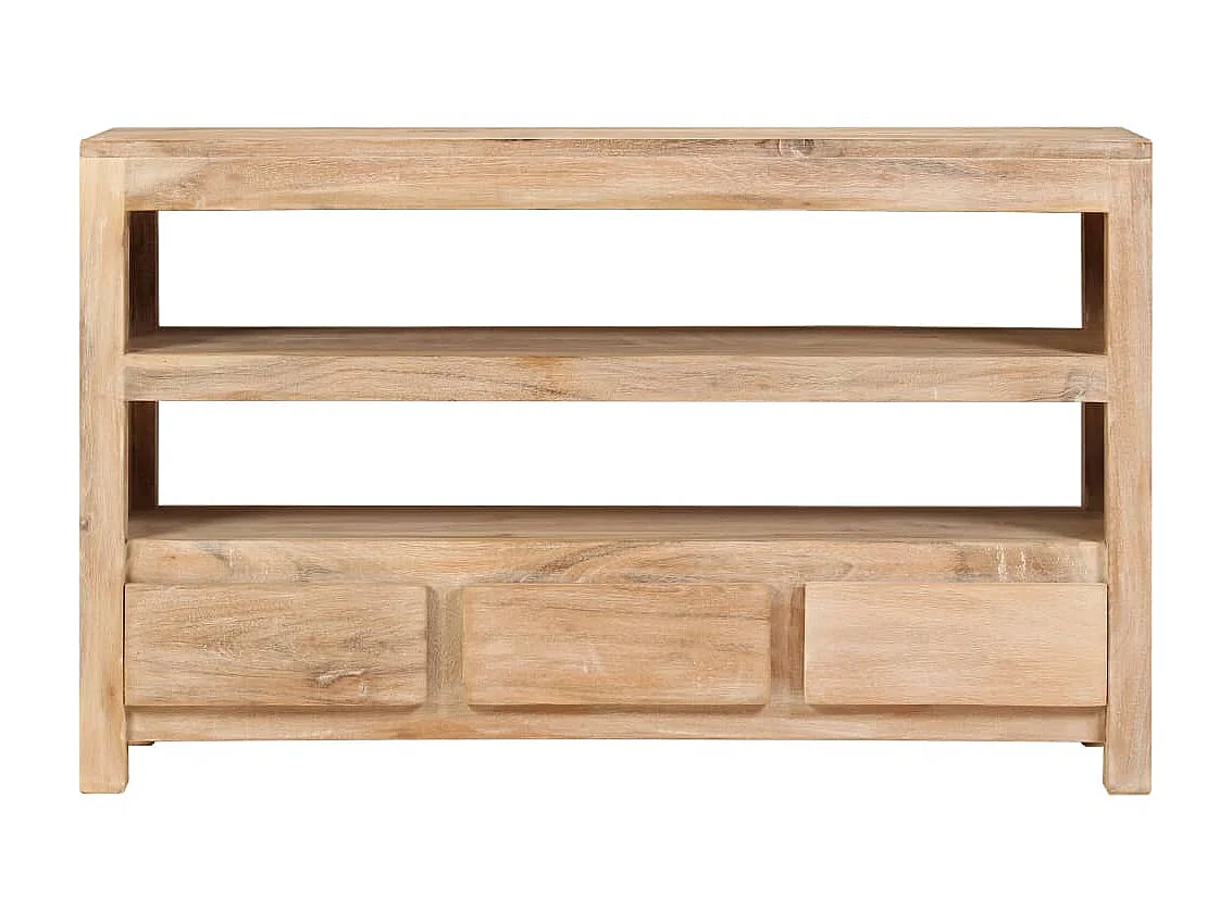 Mobile TV Legno massello di acacia 90 x 30 x 55 cm Marrone chiaro