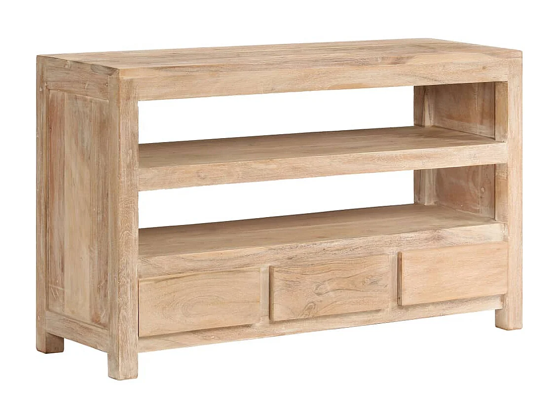 Mobile TV Legno massello di acacia 90 x 30 x 55 cm Marrone chiaro