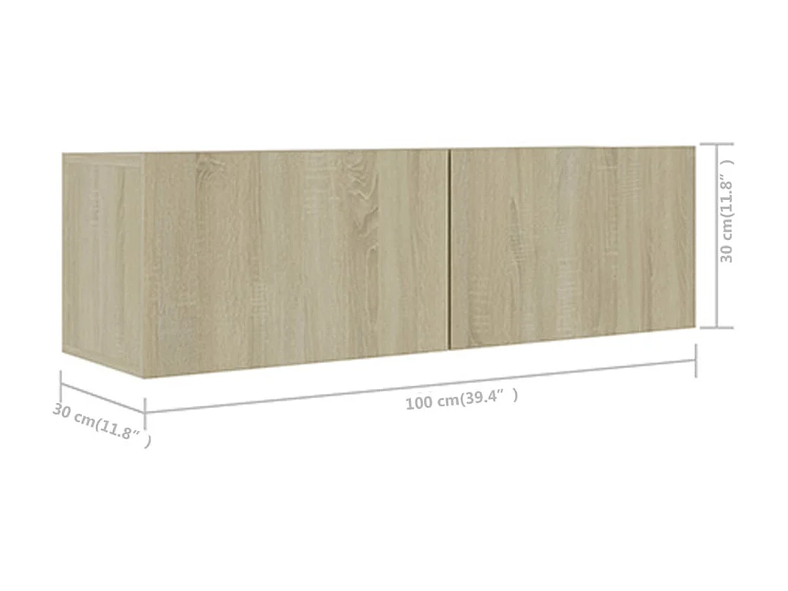 Ensemble de meubles TV 6 pcs Chêne sonoma Aggloméré