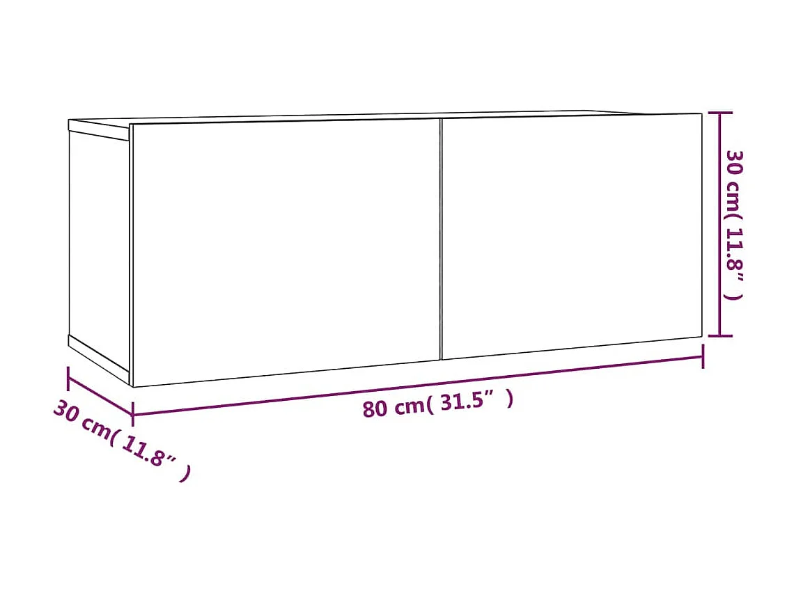 Ensemble de meubles TV 2 pcs Chêne fumé Bois d'ingénierie