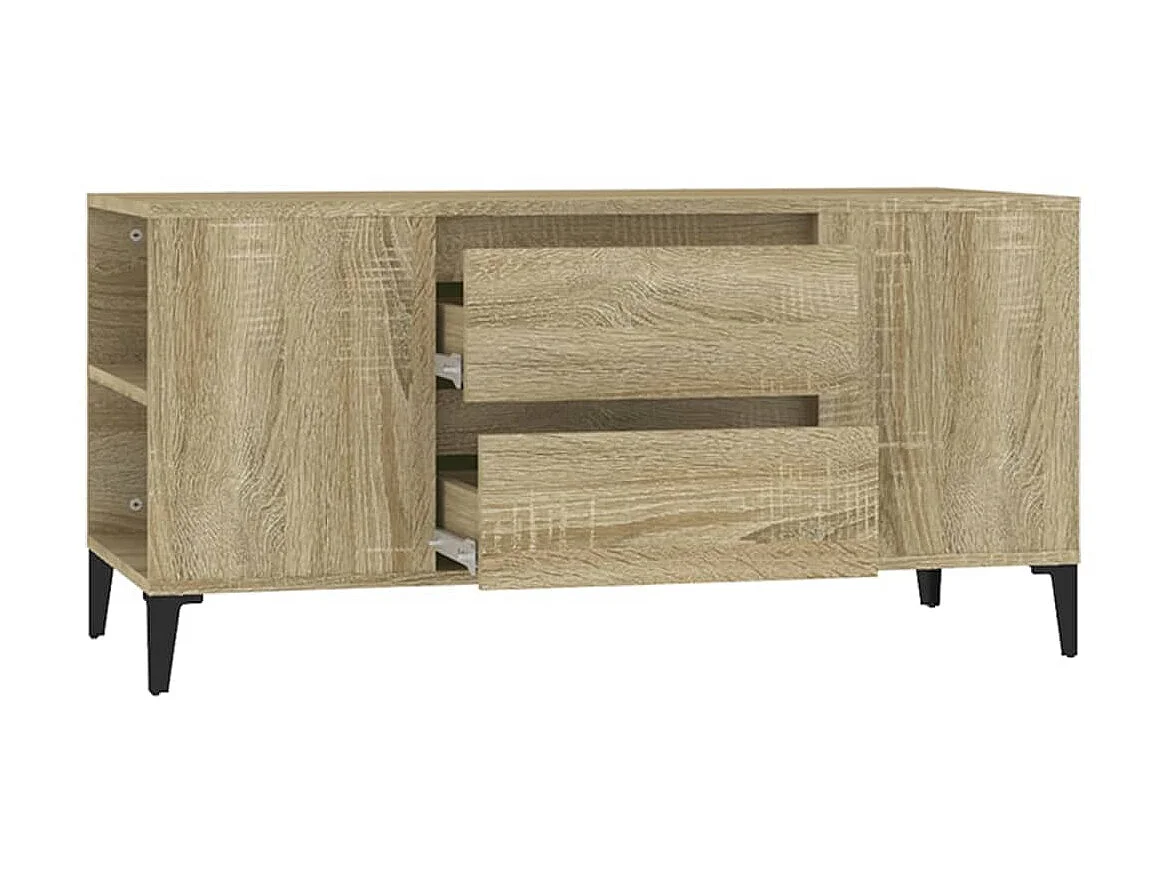 Meuble TV Chêne sonoma 102x44,5x50 cm Bois d'ingénierie