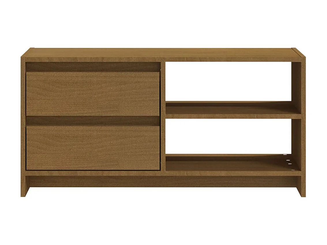 Meuble TV Marron miel 80x31x39 cm Bois de pin massif