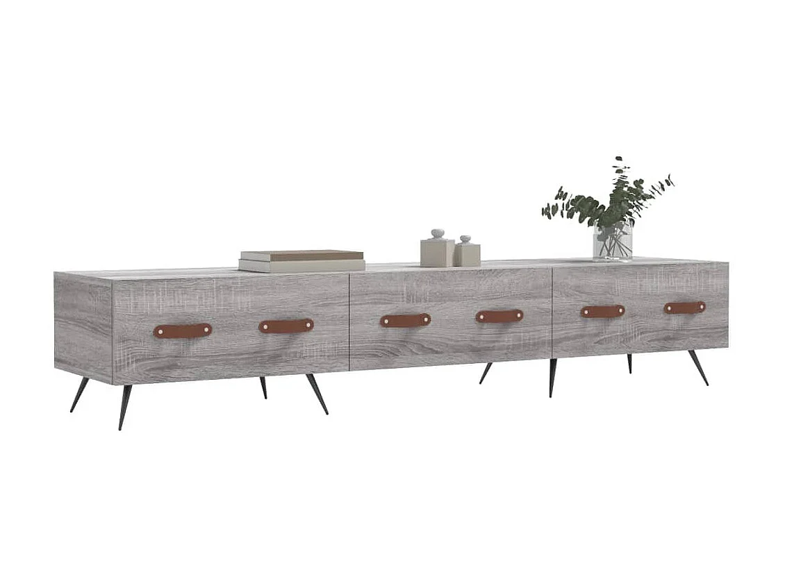 Meuble TV sonoma gris 150x36x30 cm bois d'ingénierie