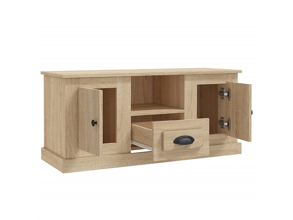 Meuble TV chêne sonoma 100x35,5x45 cm bois d'ingénierie