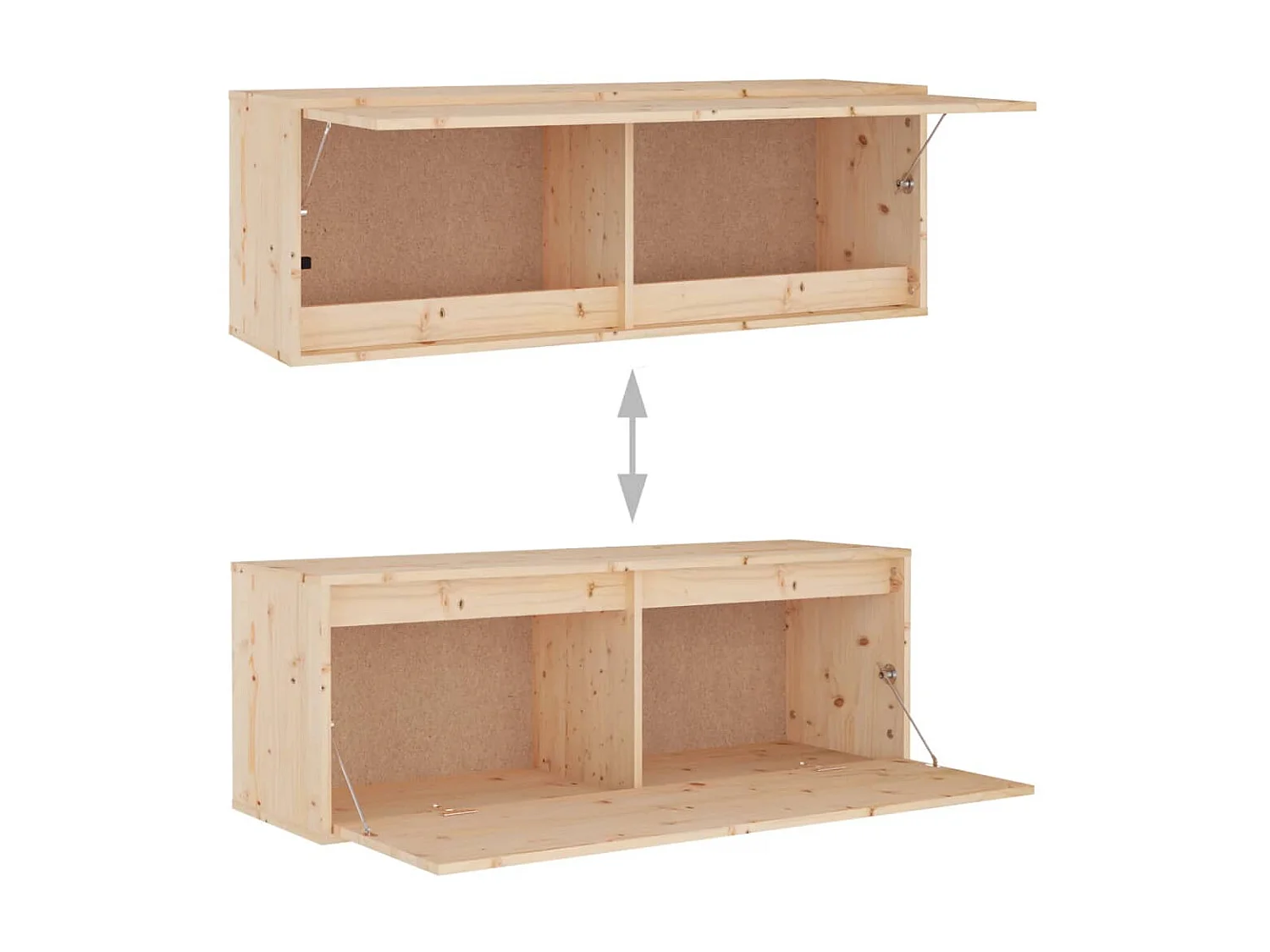 Mueble TV 3 piezas Madera maciza de pino