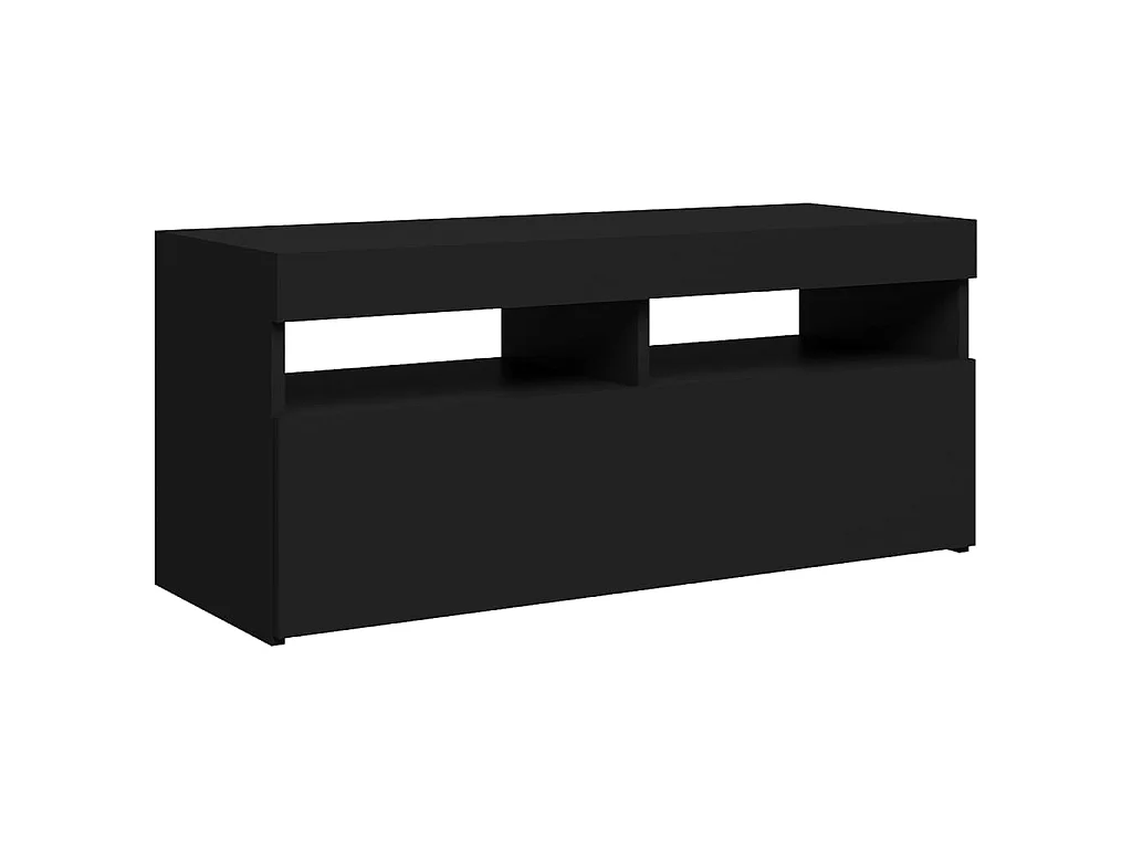 Mobile TV con luci LED nero 90x35x40 cm